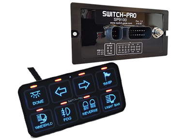 SWITCH PROS - SP-9100 BEZEL STYLE 8-SWITCH PANEL POWER SYSTEM WITH CONCEALED MOUNTING HARDWARE